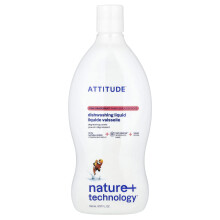 ATTITUDE, Nature + Technology, Dishwashing Liquid, Pink Grapefruit, 23,7 fl oz (700 ml)