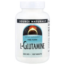 Source Naturals, L-Glutamin, 500 mg, 100 Tabletták