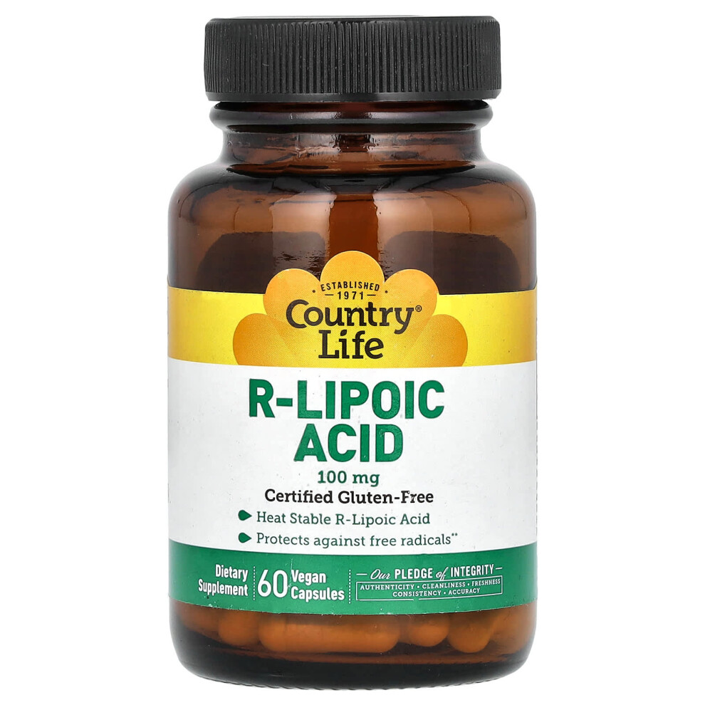 Country Life , R-Lipoic Acid, 100 Mg, 60 Vegan Capsules