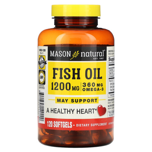 Μασον Νατουραλ, Fish Oil, 1,200 mg, 120 Softgels