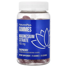 NaturesPlus, Gomme di citrato di magnesio, Rabarbaro, 75 Gomme (35 mg Per gomma)