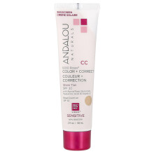 Andalou Naturals, 1000 Roses, CC Väri + Korjaa, Herkästi, SPF 30, Sheer Tan, 2 fl oz (58 ml)