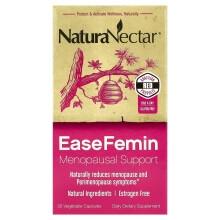 NaturaNectar, EaseFemin, Suporte Menopausal, 30 Cápsulas Vegetais