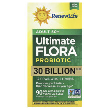 Renew Life, Probiotik pro dospělé 50+, 30 miliard CFU, 90 Vegetariánských kapslí