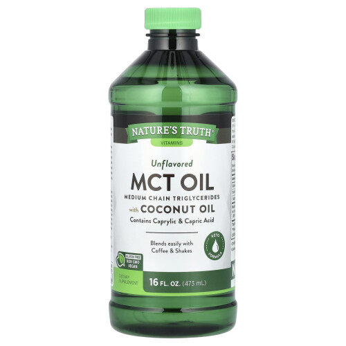 Nature's Truth, MCT-Öl mit Kokosöl, Unflavored, 16 fl oz (473 ml)