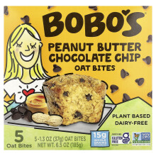 Bobo's Oat Bars, Oat Bites, Peanut Butter Chocolate Chip, 5 Bites, 1,3 oz (37 g) Każdy