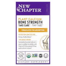 New Chapter, Planten Calcium, Botbreeksterkte Zorg, 120 Vegetarische Tiny Tablets