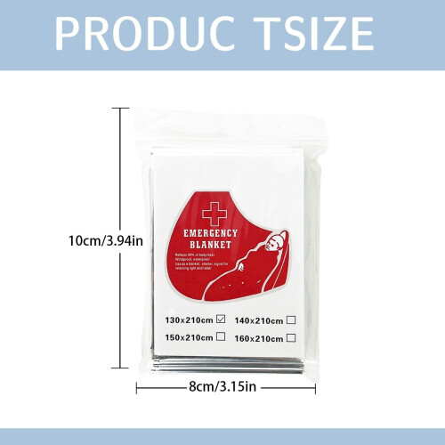 Ελαφριά κουβέρτα έκτακτης ανάγκης Mylar 130x210cm – Ανακλαστική θερμική κουβέρτα 2