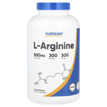 Nutricost, L-Αργινίνη, 500 mg, 300 Φιαλίδια