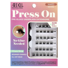 Ardell, Press On, Vooraf Gelekte Onderste Lash Extensions, Naked Natural, 30 Vooraf Gelekte Clusters en Applicator