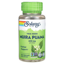 Solaray, wahre Kräuter, Muira Puama, 600 mg, 100 VegCaps (300 mg pro Kapsel)