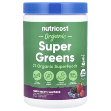 Nutricost, Biologische Super Groenten, Gemengde Aardbei, 11,8 oz (330 g)