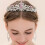 Tiara de cristal rosa com pentes para mulheres 5