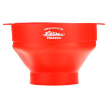 Amish Country Popcorn, Silikoni Mikroaaltouuni Popcorn Popper, Punainen, 4 Kappaletta