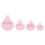 J.Cat Beauty, Assorted Pink Puffs, BR60, 4 Count 1