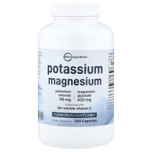 Potassium Magnesium Micro Ingredients, 300 Kapslí