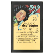 Palladio, Rice Paper, Olie-absorberende Blotting Tissues, Natuurlijk RPA3, 40 Tissues