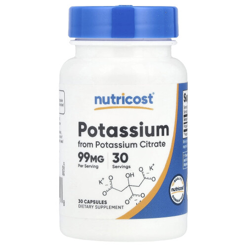 Nutricost, Πότασιο, 99 mg, 30 Καψούλες