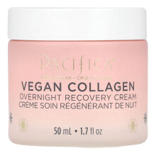 Pacifica, Vegan Kollagen, Nattens Återhämtning Crème, 1,7 fl oz (50 ml)
