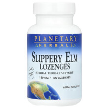 Planetary Herbals, Slippery Elm Lozenges, Tangeriini, 150 mg, 100 Lozenges