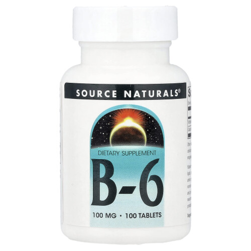 Source Naturals, B-6, 100 mg, 100 Tabletek
