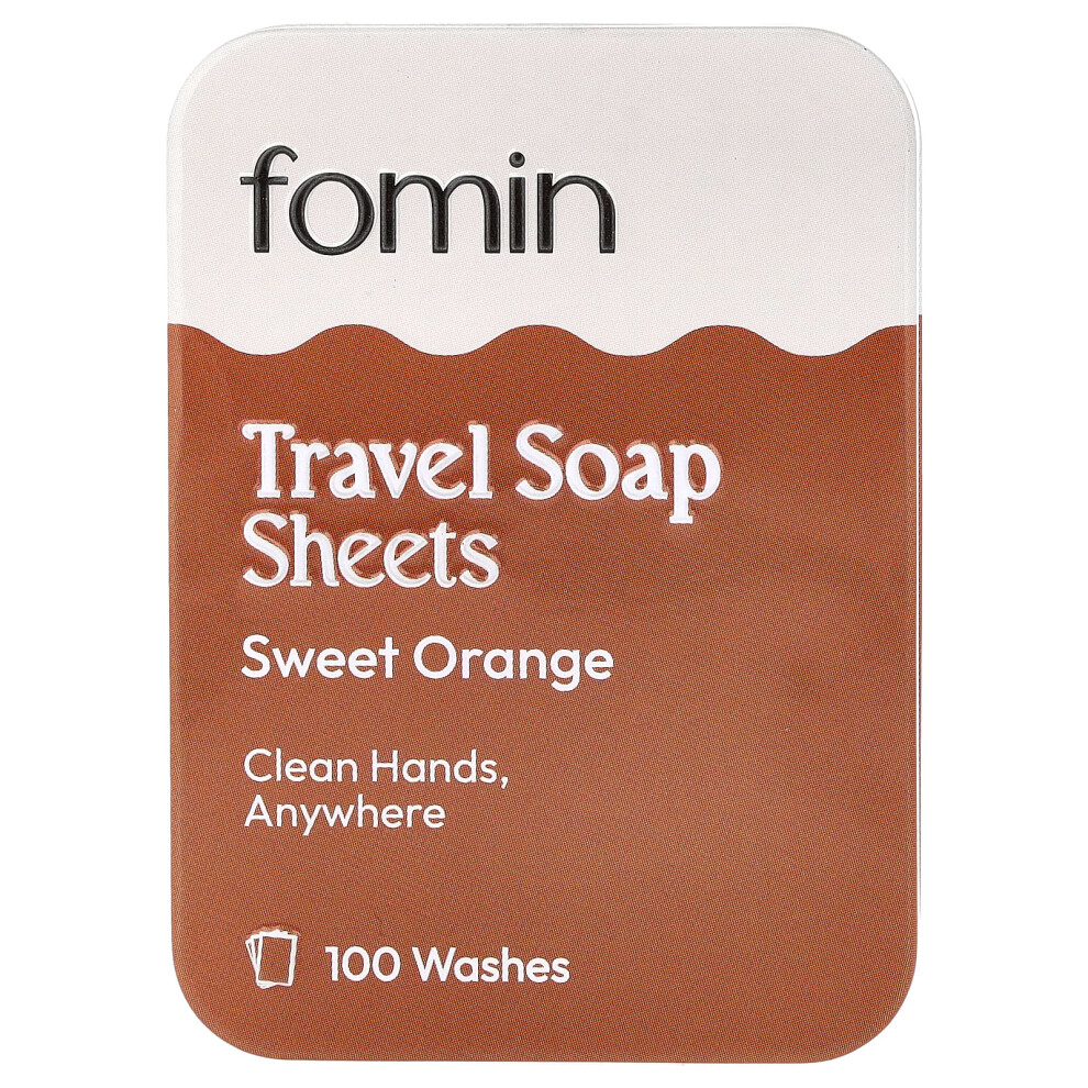 Fomin Orange Travel Soap Sheets, Sweet 100 Sheets