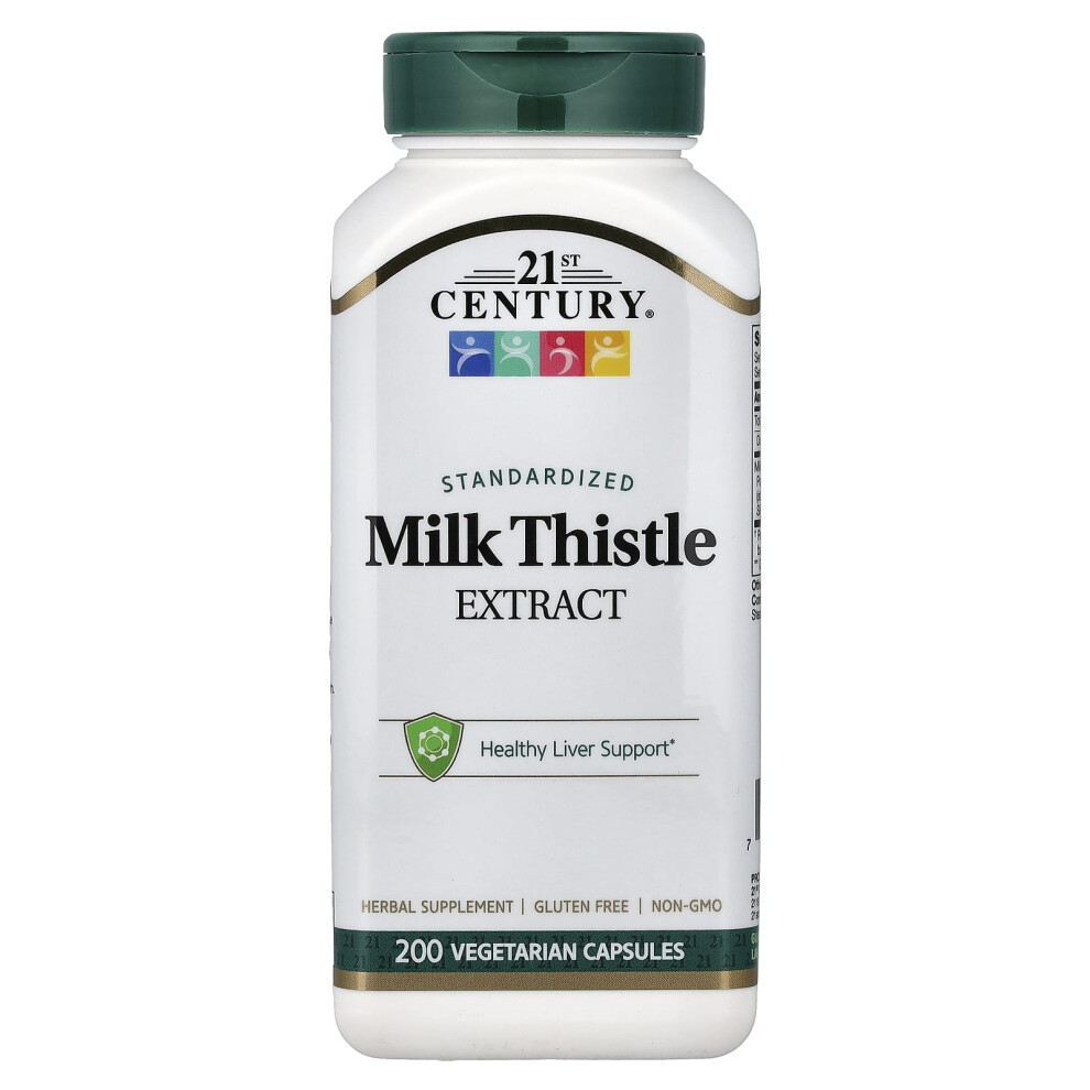 21St Century , Milk Thistle Extract, Standardized 200 Vegetarian Capsules (87.5 Mg Per Capsule)