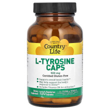 Country Life, L-Tyrosin-Kapseln, 500 mg, 100 pflanzliche Kapseln