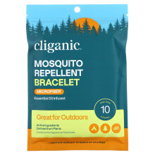 Cliganic, Mosquito Repellent Bracelet, One Size Fits All, 10 Bracelets
