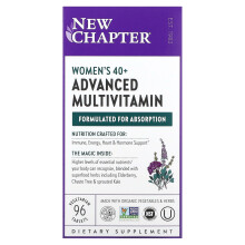 New Chapter, Nők 40+ fejlett multivitamin, 96 növényi tabletták