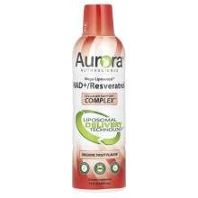 Mega-Liposomal NAD+/Resveratrol Orgánico de Aurora Nutrascience, Frutas Orgánicas, 16 fl oz (480 ml)