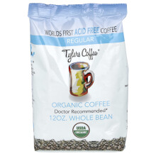Tylers Coffees, Biologische Koffie, Geheel Koraal, Regulier, 12 oz