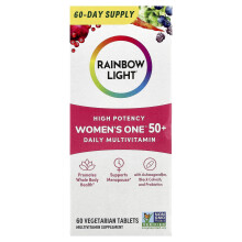Rainbow Light, Kobiety One 50+, Dzienny Multivitamin, Wysoka Potencja, 60 Vegetarianowych Tabletek