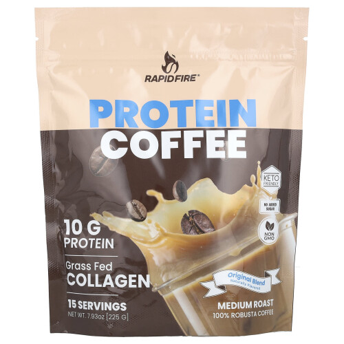 RAPIDFIRE, Caffè Proteico, Original Blend, Medium Roast, 7.93 oz (225 g)