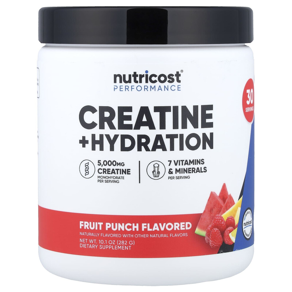 Nutricost , Performance, Creatine + Hydration, Fruit Punch, 10.1 Oz (282 G)