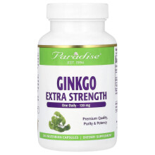 Paradise Herbs, Ginkgo, 120 mg, 120 kasvissyöjä kapselia