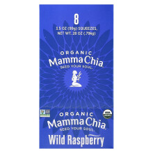 Mamma Chia, Orgaaninen Chia Purkka, Vitaliteetti Snack, Valtava Marjapuolukka, 8 Purkkaa, 3.5 oz  (99 g) Kunkit