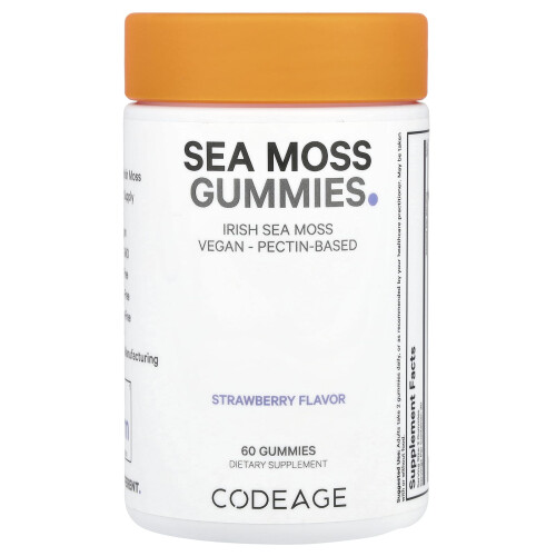Codeage, Zeemoss Gummies, Aardbei, 60 Gummies (150 mg per Gummy)