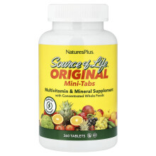 NaturesPlus, Source of Life, Mini-Tabs, Dodatek Multivitaminowy i Mineralny, 360 Tabletek