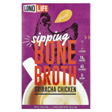 Lonolife, Sippen Boterbrood, Sriracha Kip, 4 Enkele Serve Stokjes, 0.49 oz (14 g) Elke