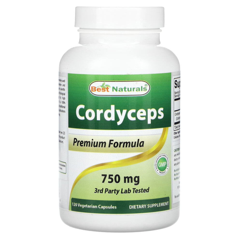 Best Naturals , Cordyceps, 750 Mg, 120 Vegetarian Capsules