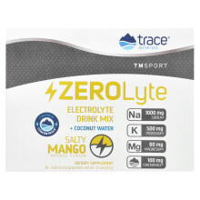 Trace Minerals Æ, TM Sport, ZeroLyte, Mistura de Bebida Elétrica, Manga Salgado, 30 Pacotes, 0.26 oz (7.3 g) Cada
