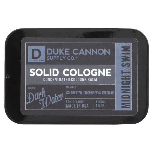 Duke Cannon Supply Co., Solid Cologne, Midnight Swim, Dark Water, 1,5 oz