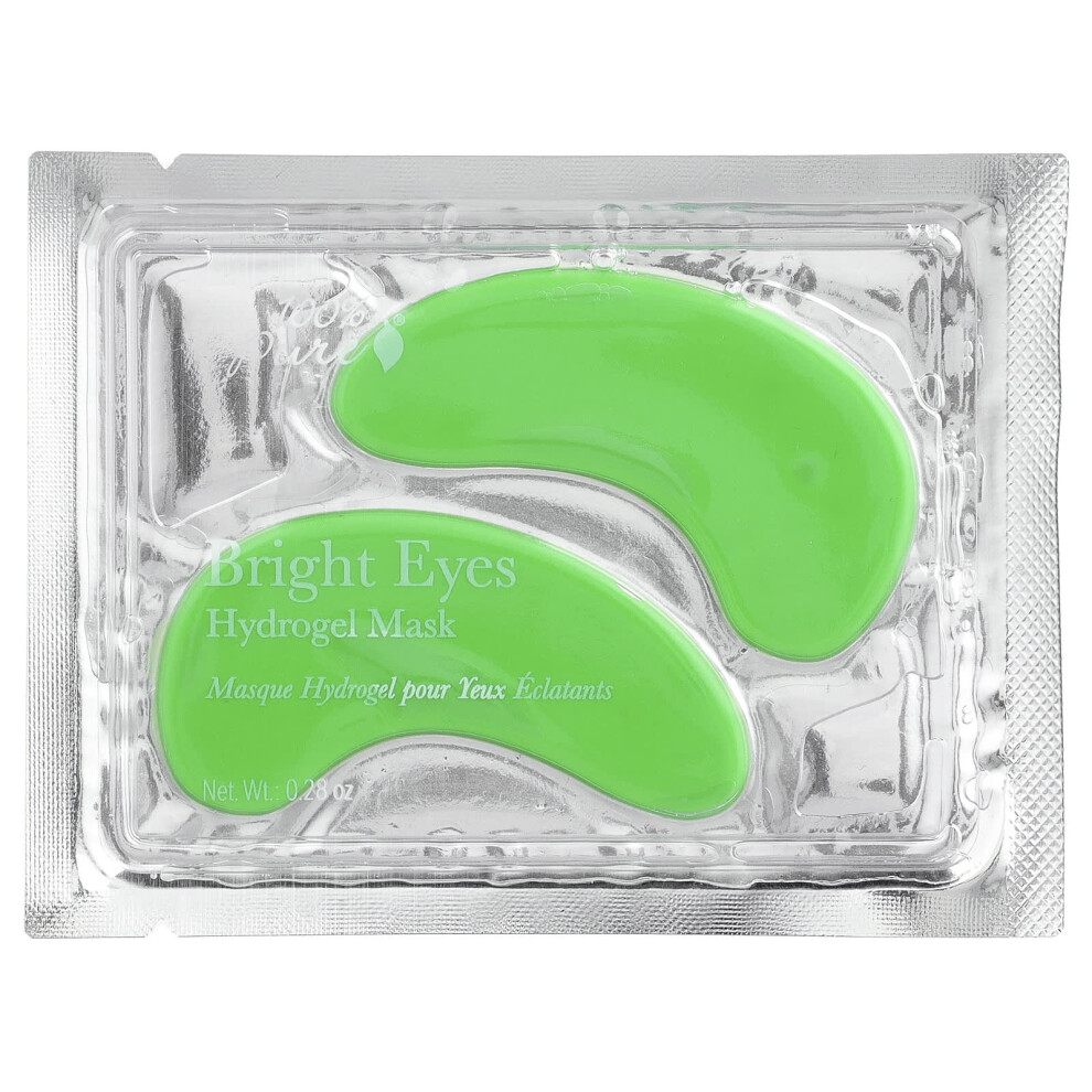 100% Pure Green Bright Eyes, Hydrogel Eye Mask, 1 Pair, 0.28 Oz