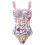 Dame bandeau badedragt med sarong, lyserød 3