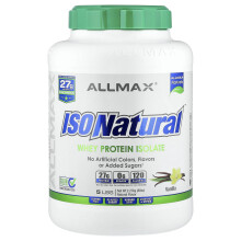 ALLMAX, IsoNatural, Whey-Protein-Isolat, Vanille, 5 lbs (2,27 kg)