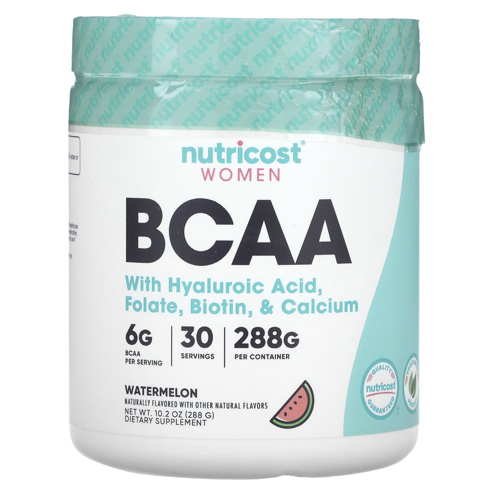 Nutricost , Women, Bcaa With Hyaluronic Acid, Folate, Biotin, & Calcium Watermelon, 10.2 Oz (288 G)