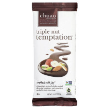 Chuao Chocolatier, Barra de Chocolate Oscuro, Tentación de Tres Nueces, 3.5 oz (100 g)