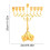 Gullbelagt legering 9-grenet menorah-lysestake 3