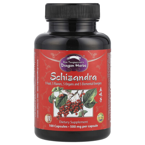 Dragon Herbs, Schizandra, 500 mg, 100 kapsułek